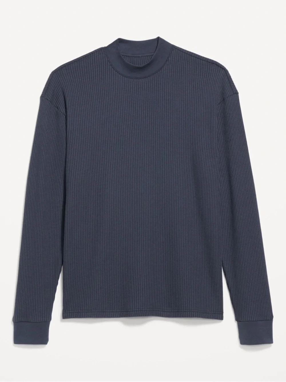 Old Navy Men's Navy Crewneck Waffle Long Sleeve T-Shirt